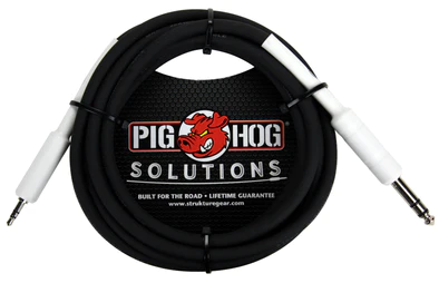 Pig Hog Pig Hog Cable - 1/4" TRS to 1/8" mini, 10ft
