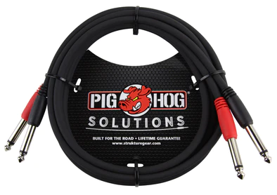Pig Hog Pig Hog 10ft 1/4"-1/4" Dual Cable