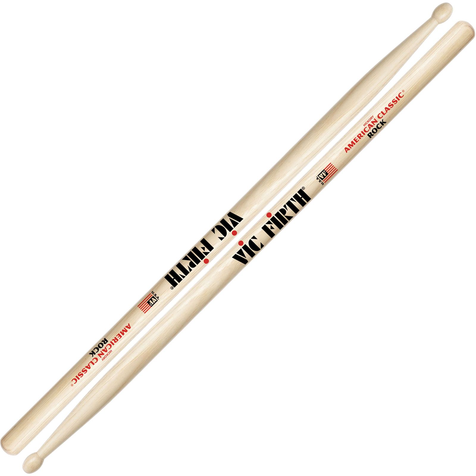 Vic Firth Vic Firth ROCK American Classic Rock Wood Tip Drum Sticks - 6 PACK