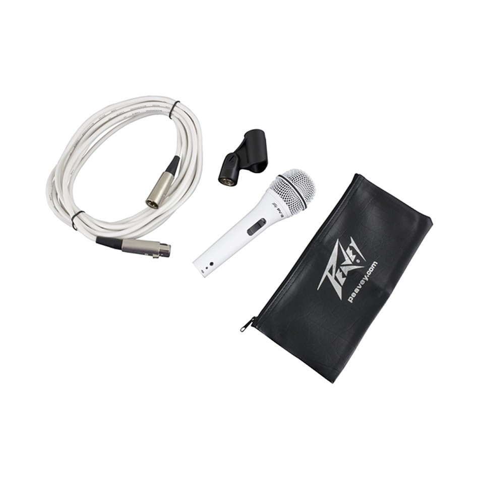 Peavey Peavey PVI 2w Unidirectional Dynamic Mic With Xlr Cable (White)