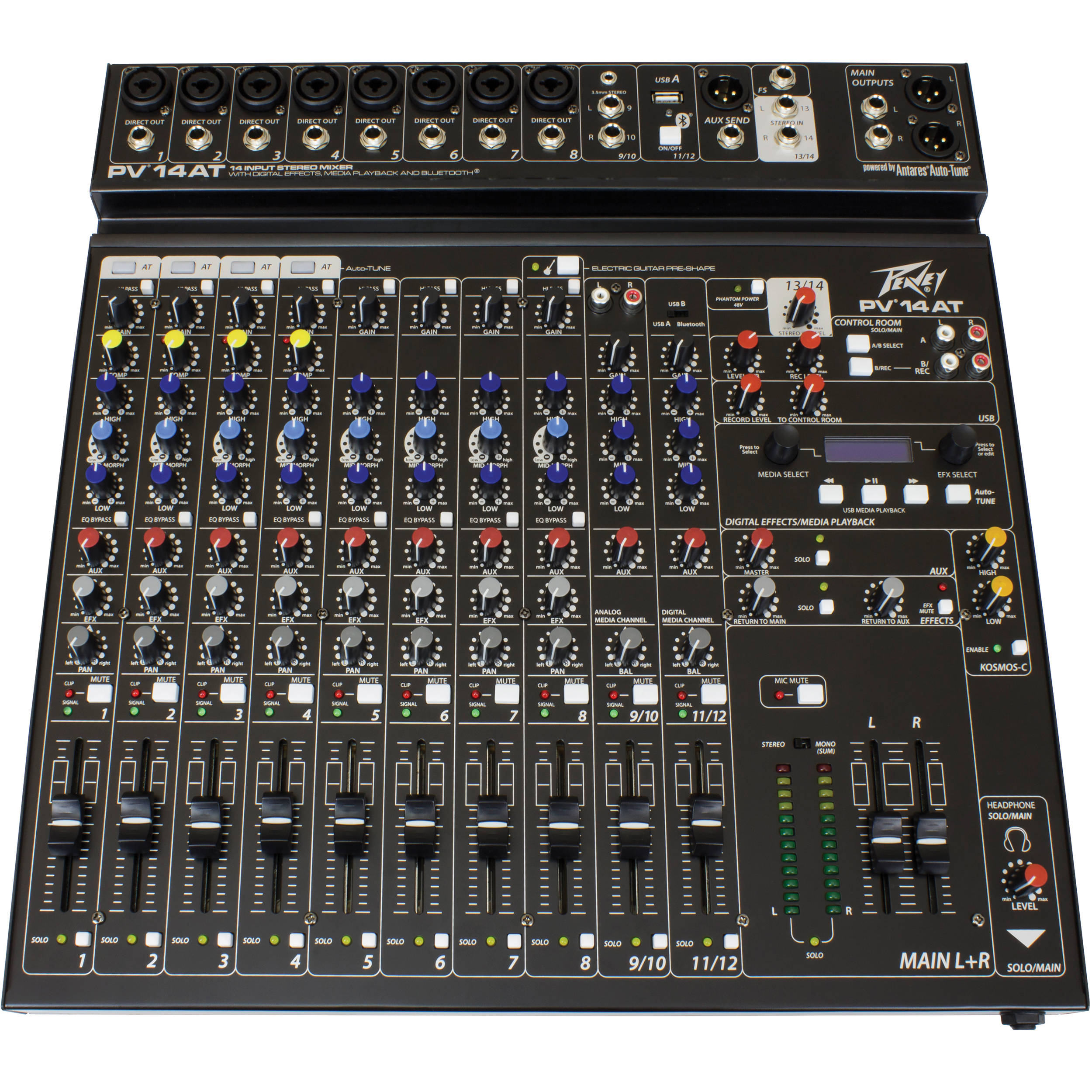 Peavey Peavey PV 14 AT Mixer comes equipped with Bluetooth and Auto-Tune pitch correction