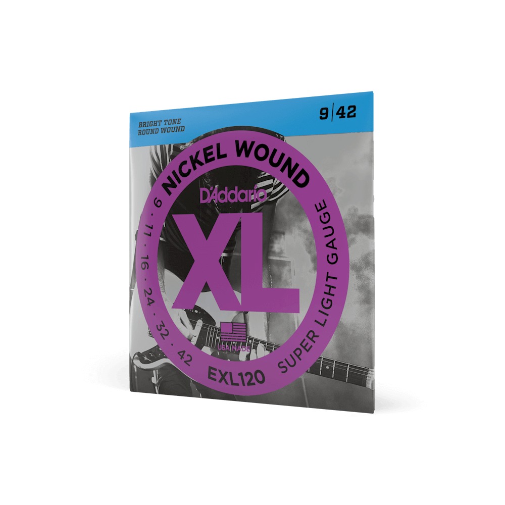 D'Addario EXL120 XL Nickel Wound Electric Guitar Strings - .009-.042 R