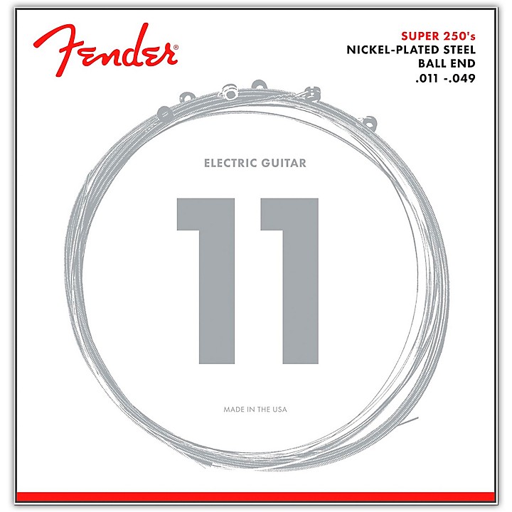 Fender 250M Super 250 Nickel-Plated Steel Electric Guitar Strings - Me
