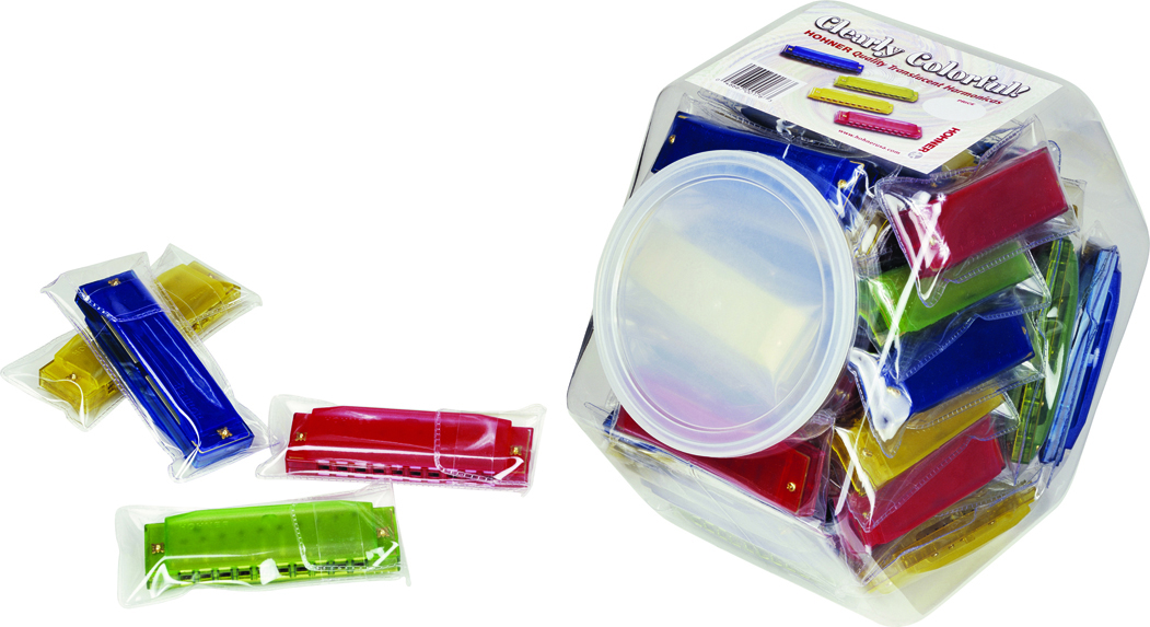 Hohner HOHNER COUNTER DISPLAY JAR: COLORFUL HARMONICAS