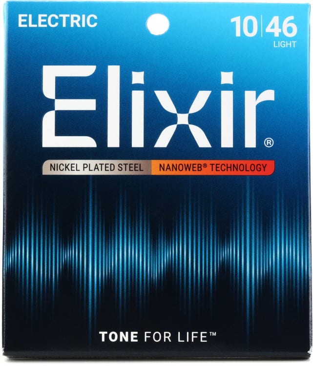 Elixir Strings 12052 Nanoweb Electric Guitar Strings - .010-.046 Light
