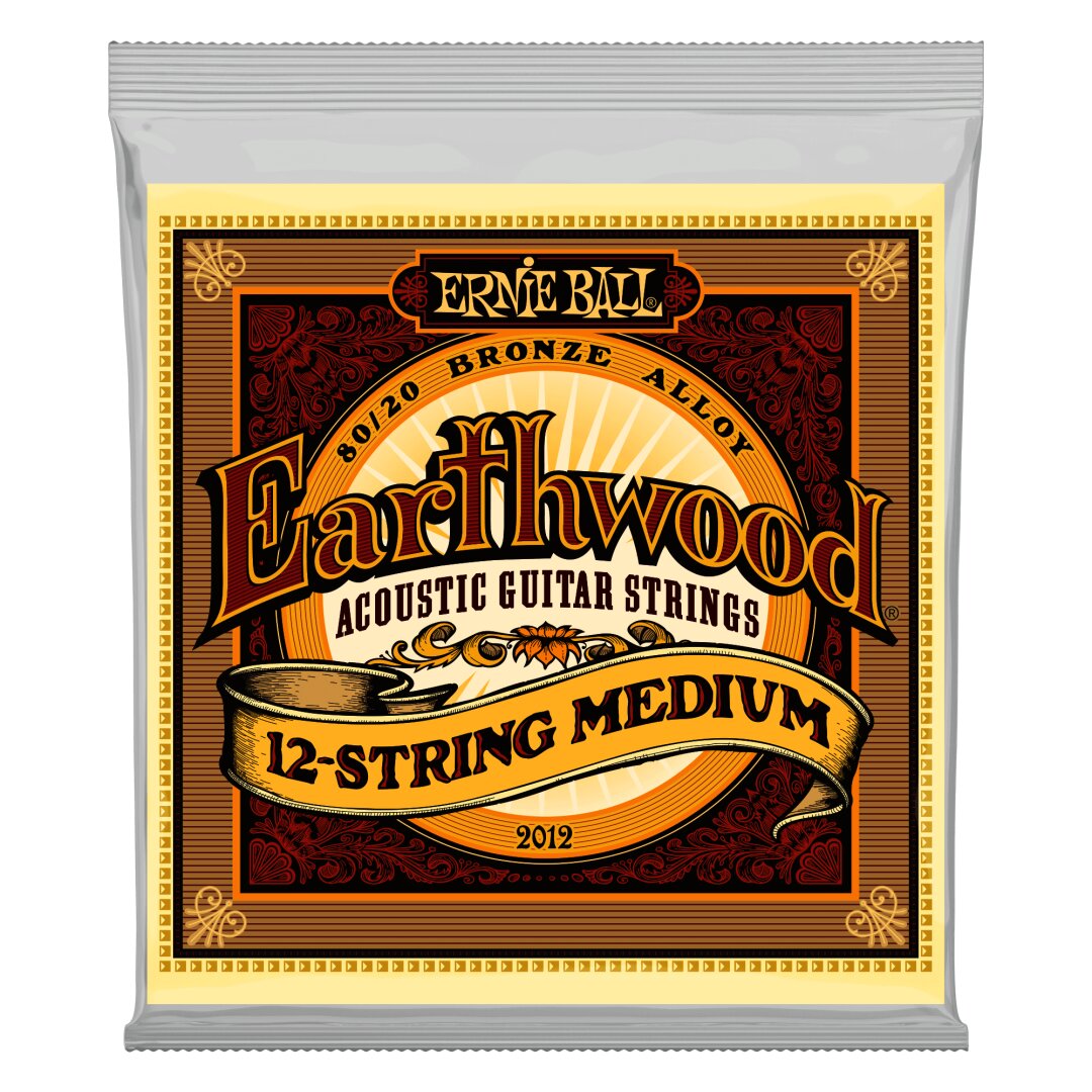 Ernie Ball Earthwood Phosphor Bronze Acoustic Guitar Strings - 11-52 12-String Medium