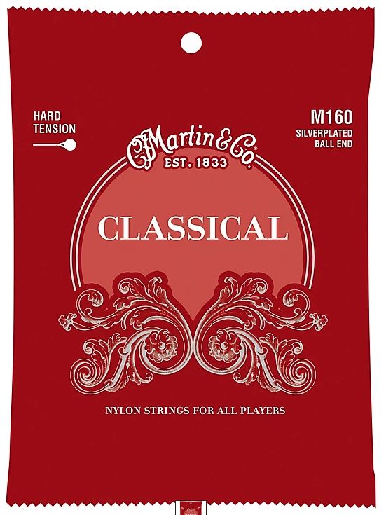 Martin M160 Classical Hard Tension Silverplated, Ball Ended Strings