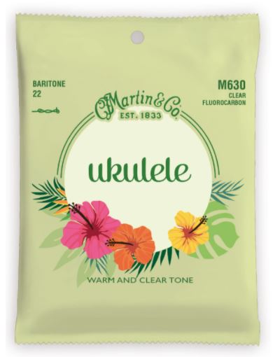 Martin Ukulele Strings M630 Clear Fluorocarbon for Baritone Ukulele