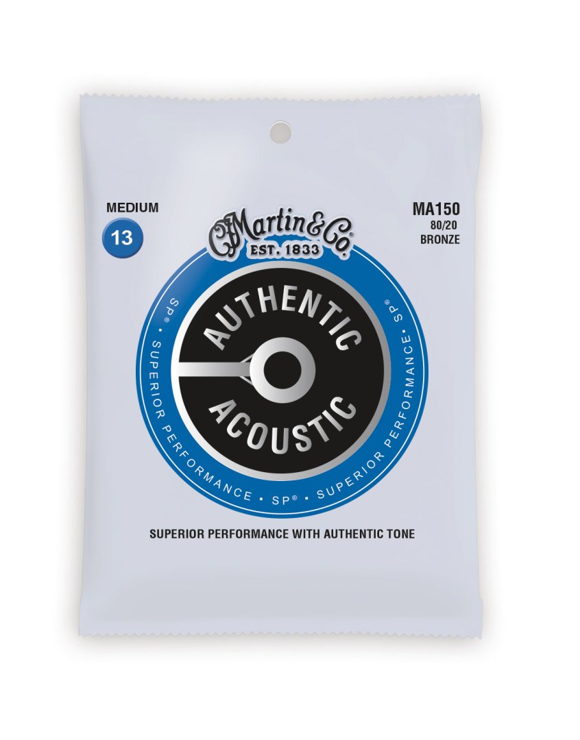 Martin MA150 Authentic Acoustic SP 80/20 Bronze Medium Guitar Strings.