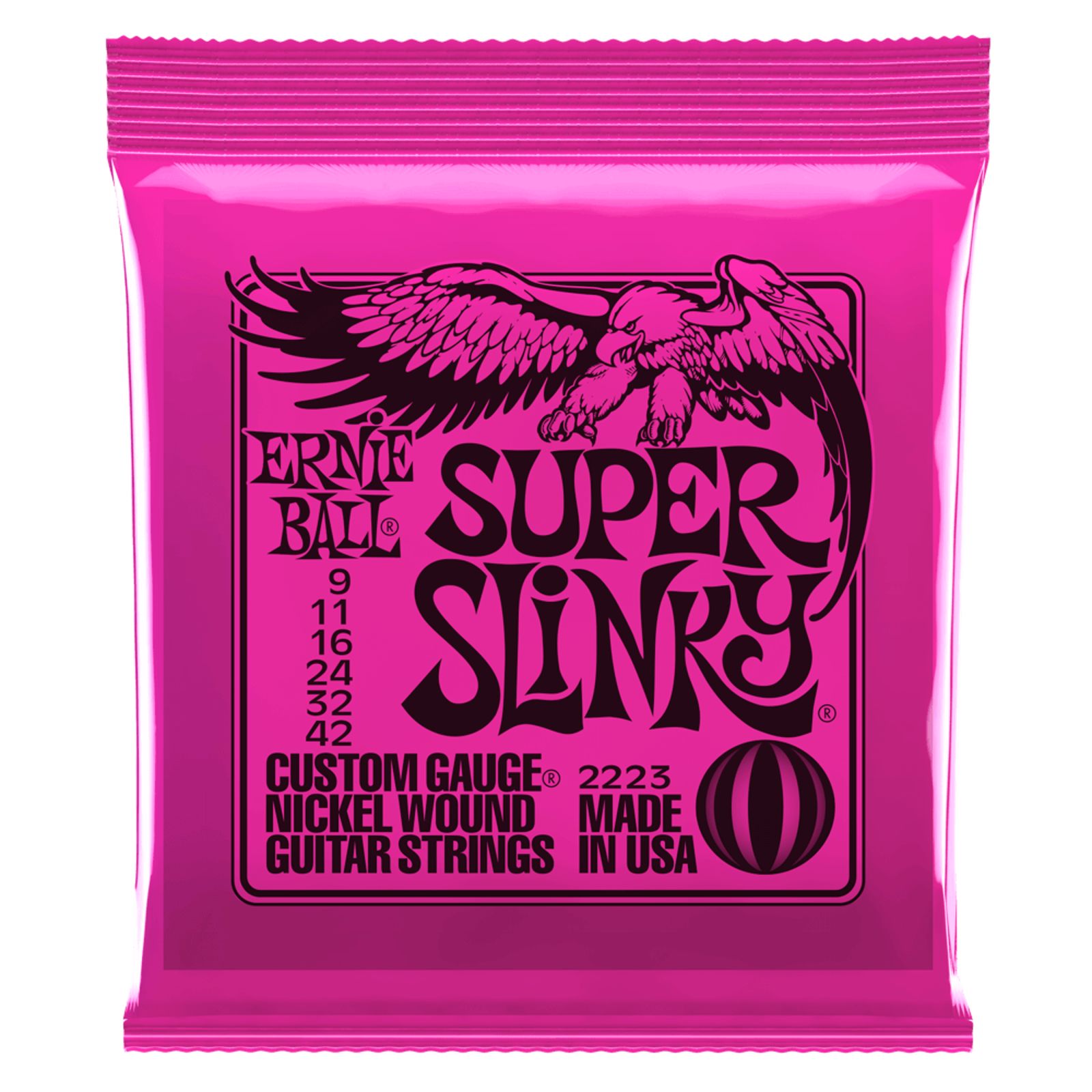 Ernie Ball Ernie Ball 2223 Super Slinky Nickel Electric Guitar Strings 9-42 (3 PACK BUNDLE)