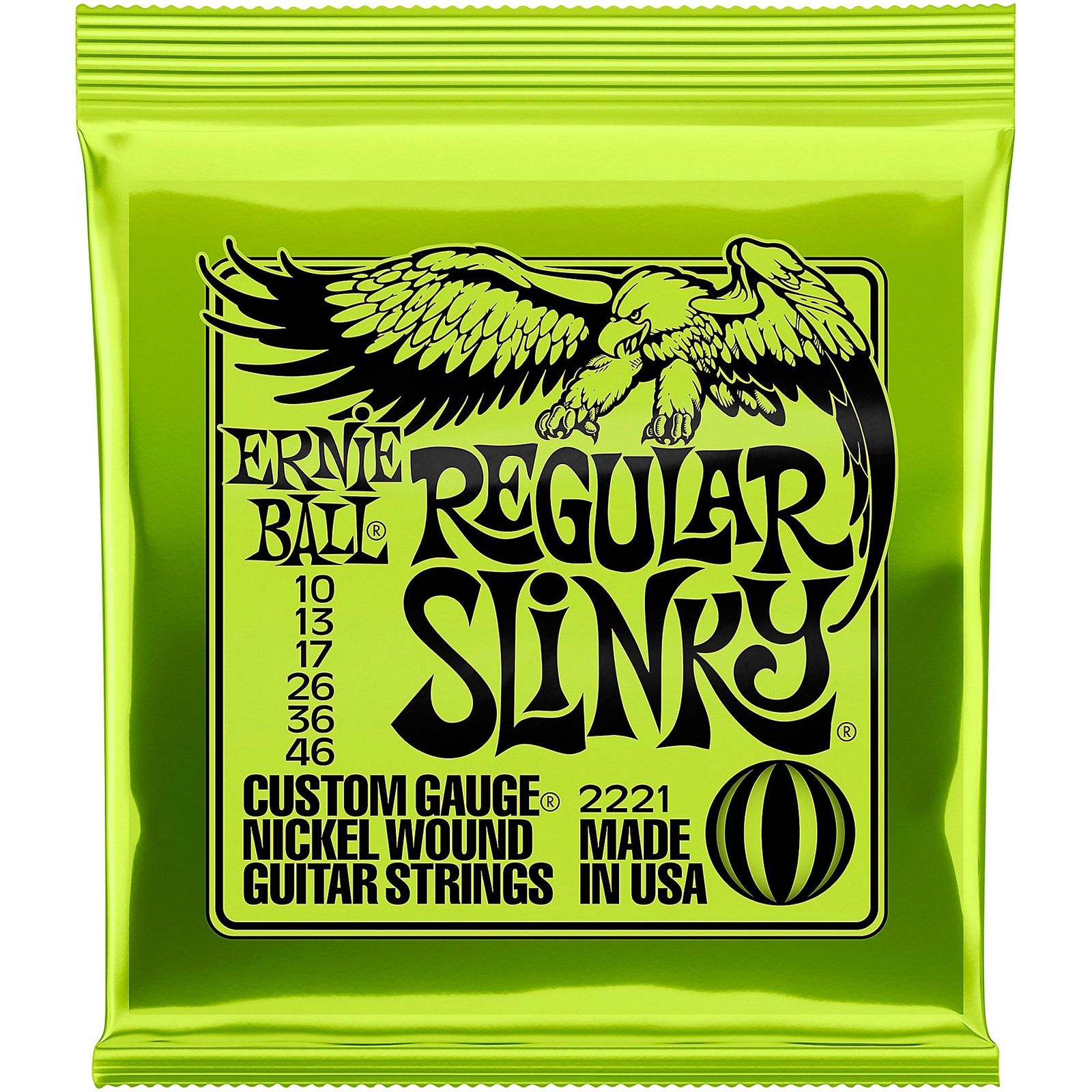 Ernie Ball Ernie Ball 2221 Regular Slinky Nickel Electric Guitar Strings 10-46 (3 PACK BUNDLE)