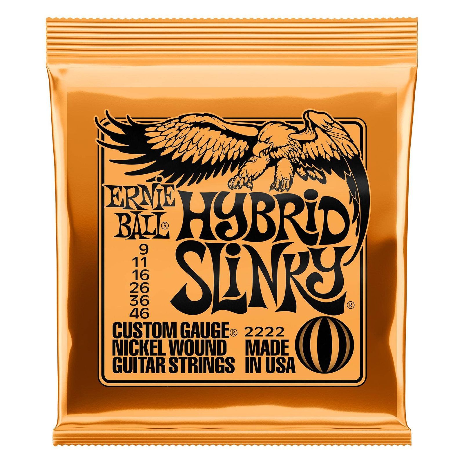 Ernie Ball Ernie Ball 2222 Hybrid Slinky Nickel Electric Guitar Strings 9-46 (3 PACK BUNDLE)