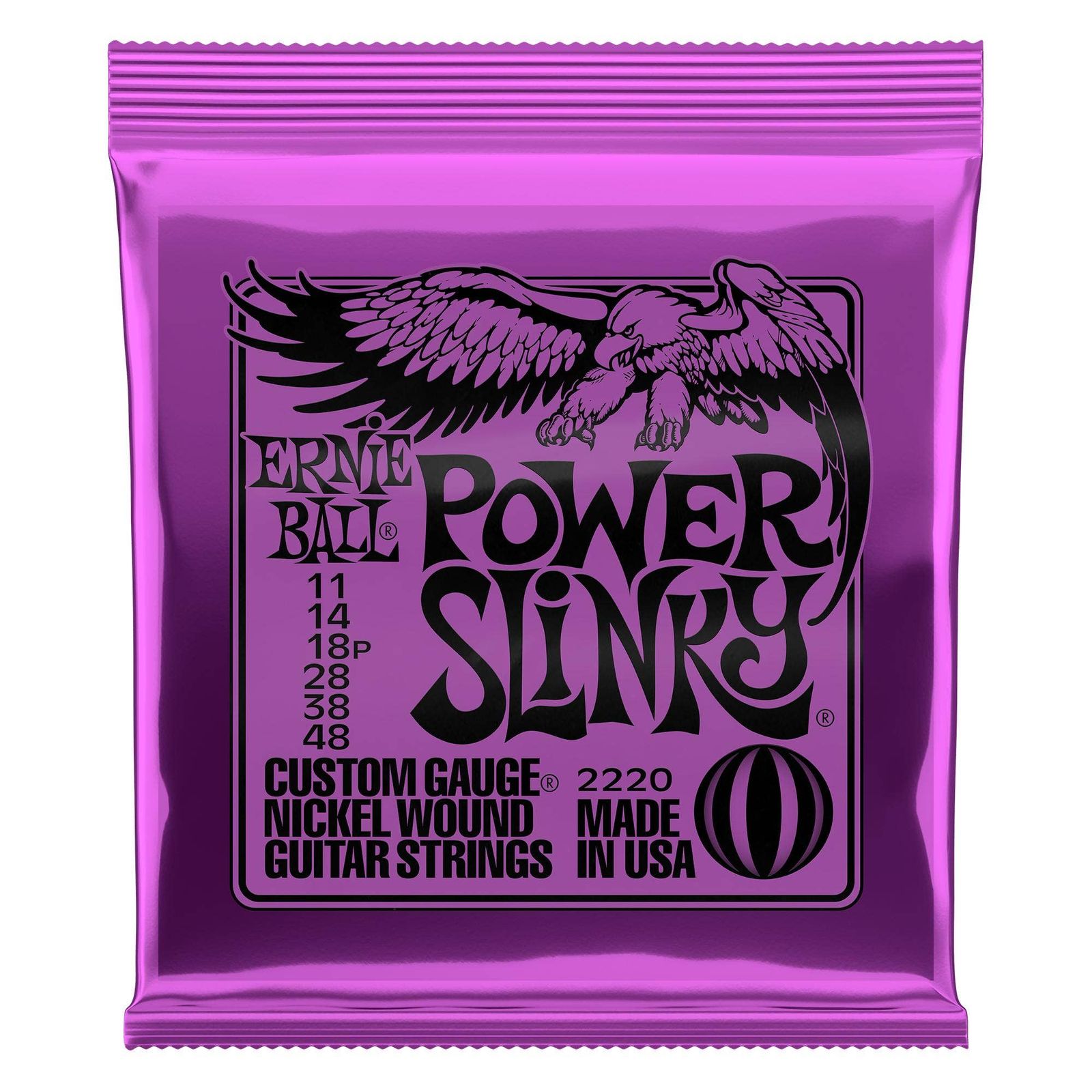 Ernie Ball Ernie Ball 2220 Power Slinky Nickel Electric Guitar Strings 11-48 (3 PACK BUNDLE)