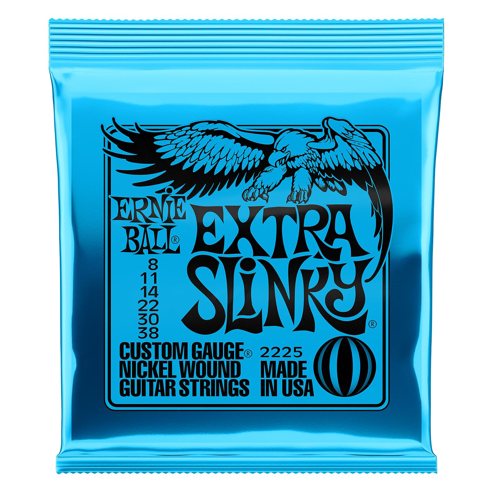 Ernie Ball Ernie Ball 2225 Extra Slinky Nickel Electric Guitar Strings 8-38 (6 PACK BUNDLE)