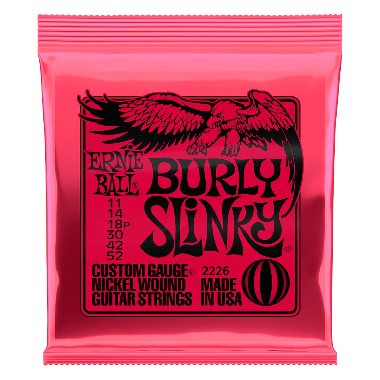 Ernie Ball Ernie Ball 2226 Burly Slinky Nickel Wound Electric Guitar Strings 11-52 (6 PACK BUNDLE)