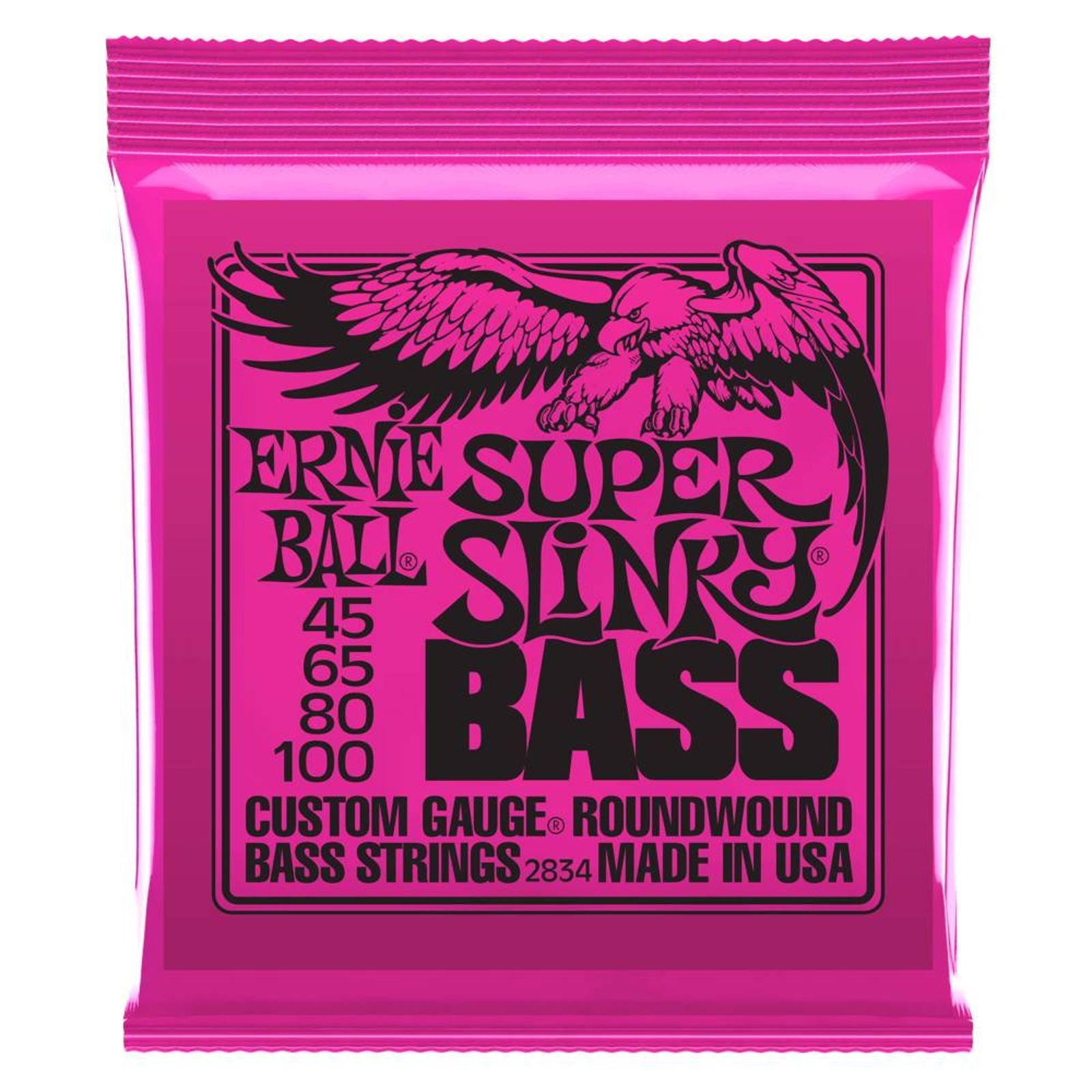 Ernie Ball Ernie Ball 2834 Super Slinky Round Wound Electric Bass Strings 45-100 (3 PACK BUNDLE)