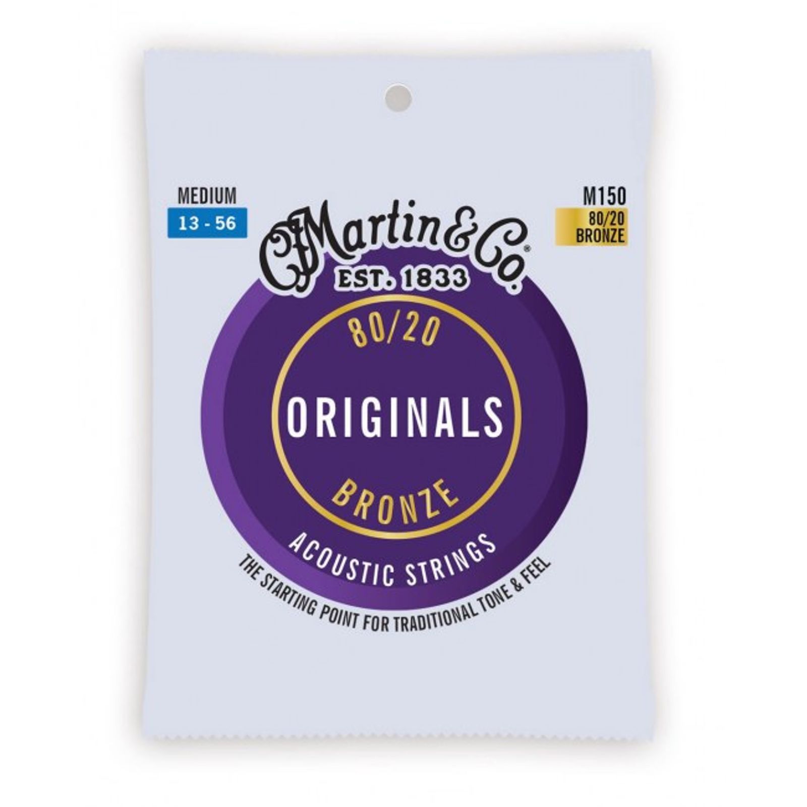 Martin Martin M150 80/20 Bronze Medium Acoustic Strings - 6 PACK