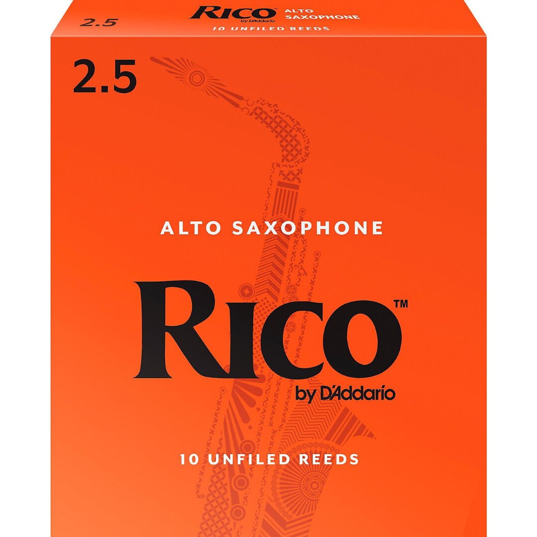 Rico Alto Saxophone Reeds, Box of 10 Strength 2.5