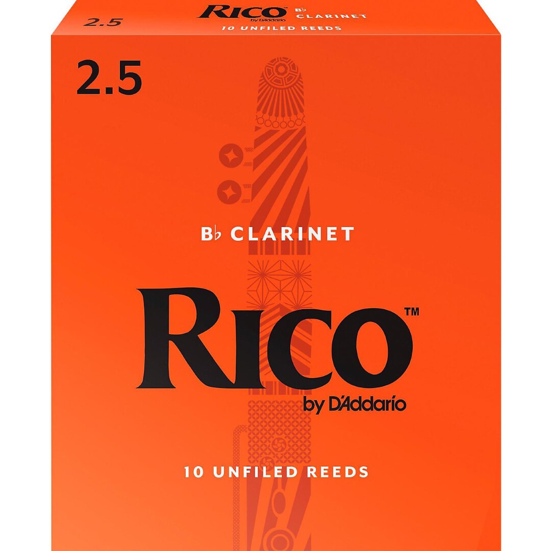 Rico Bb Clarinet Reeds, Box of 10 Strength 2.5