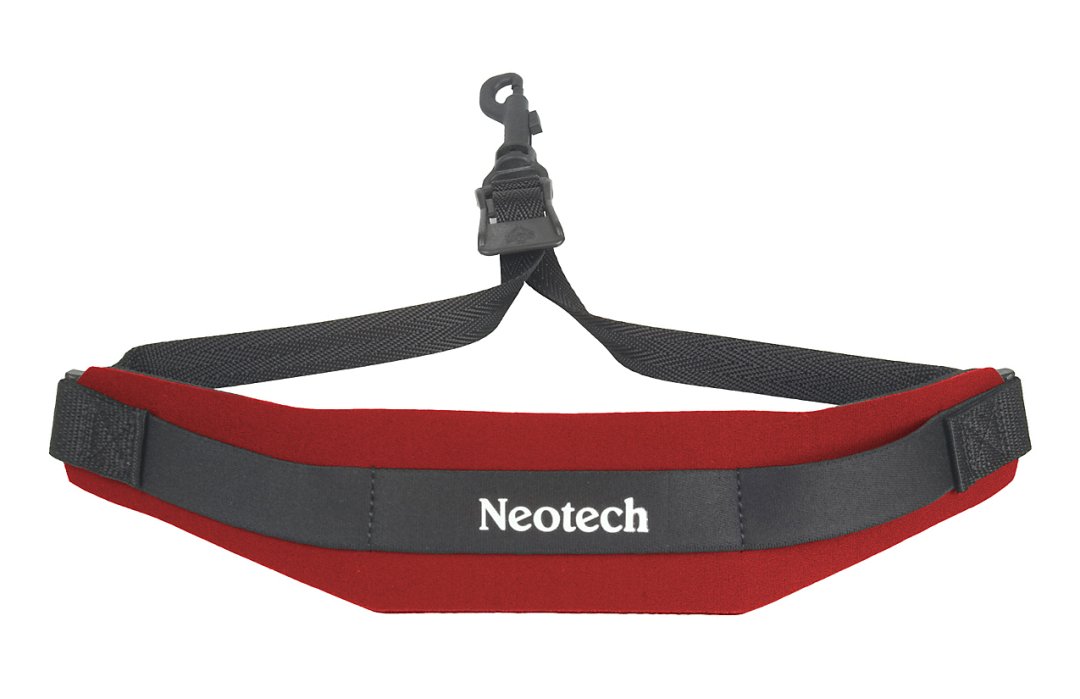Neotech 1902162 Soft Sax Strap. Regular Length Red Swivel Hook