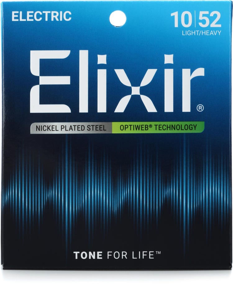 Elixir Strings 19077 Optiweb Electric Guitar Strings - .010-.052 Light