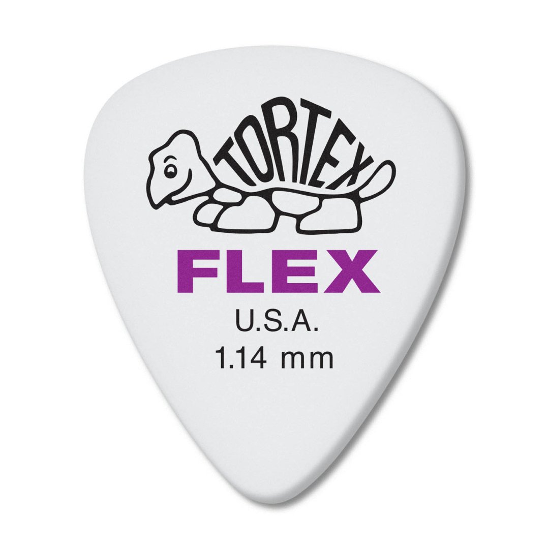 Dunlop 428R114 Tortex Flex Standard Guitar Pick. 1.14mm (24 Pack)