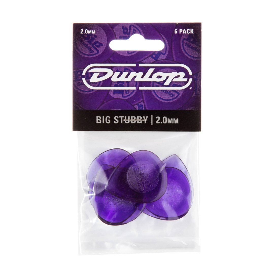 Dunlop 475P200 Big Stubby Guitar Pick 2.0mm (6 Pack)