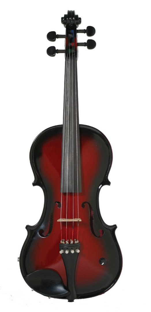 Barcus Berry BAR-AEVR Vibrato-AE Series Acoustic Electric Violin. Red