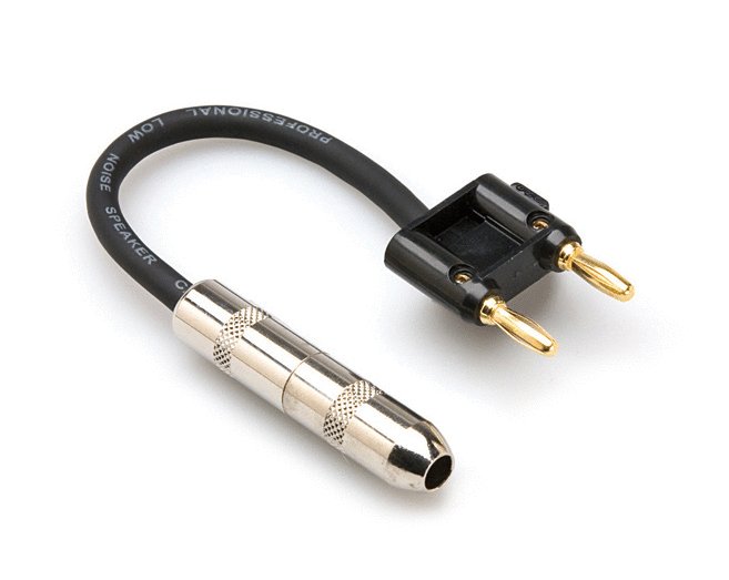 Hosa BNP-116BK Speaker Adaptor 1/4" to Dual Banana. Black