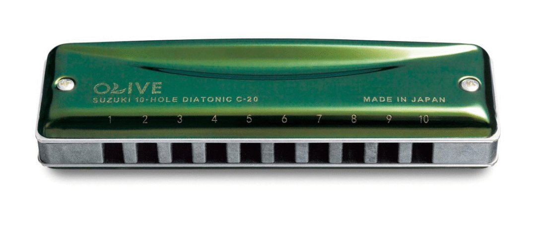 Suzuki C-20-LF Olive Harmonica.