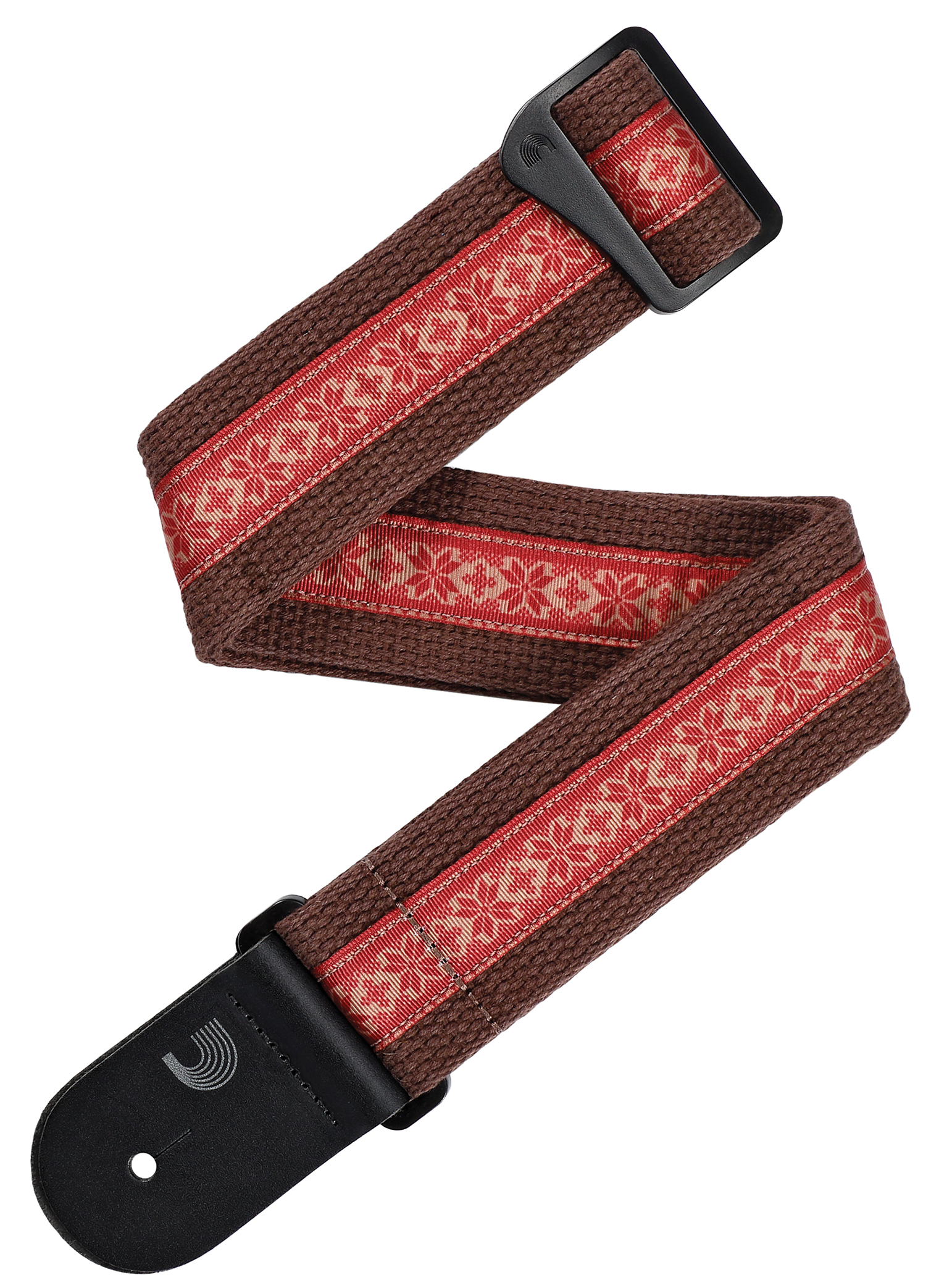 D'Addario D'ADDARIO DELUXE COTTON GUITAR STRAP, BROWN