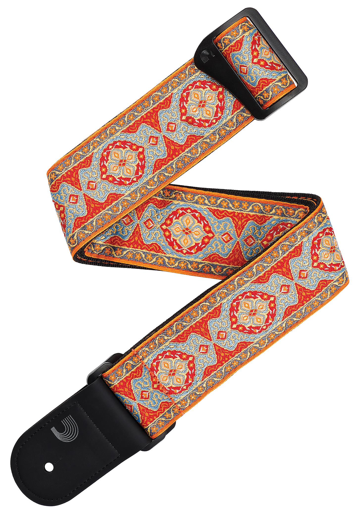 D'Addario D'ADDARIO ECO COMFORT PERSIAN WOVEN YELLOW GUITAR STRAP