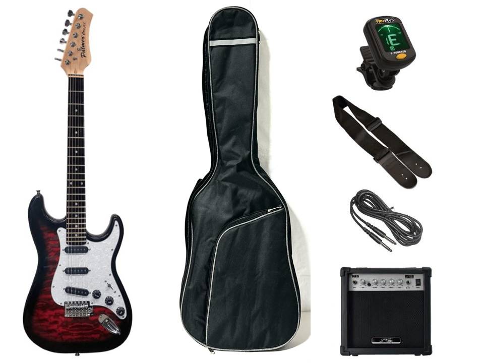 Palmer Palmer PE-Core-PK Electric Guitar Pack l Standard Series - Flame Red Pack
