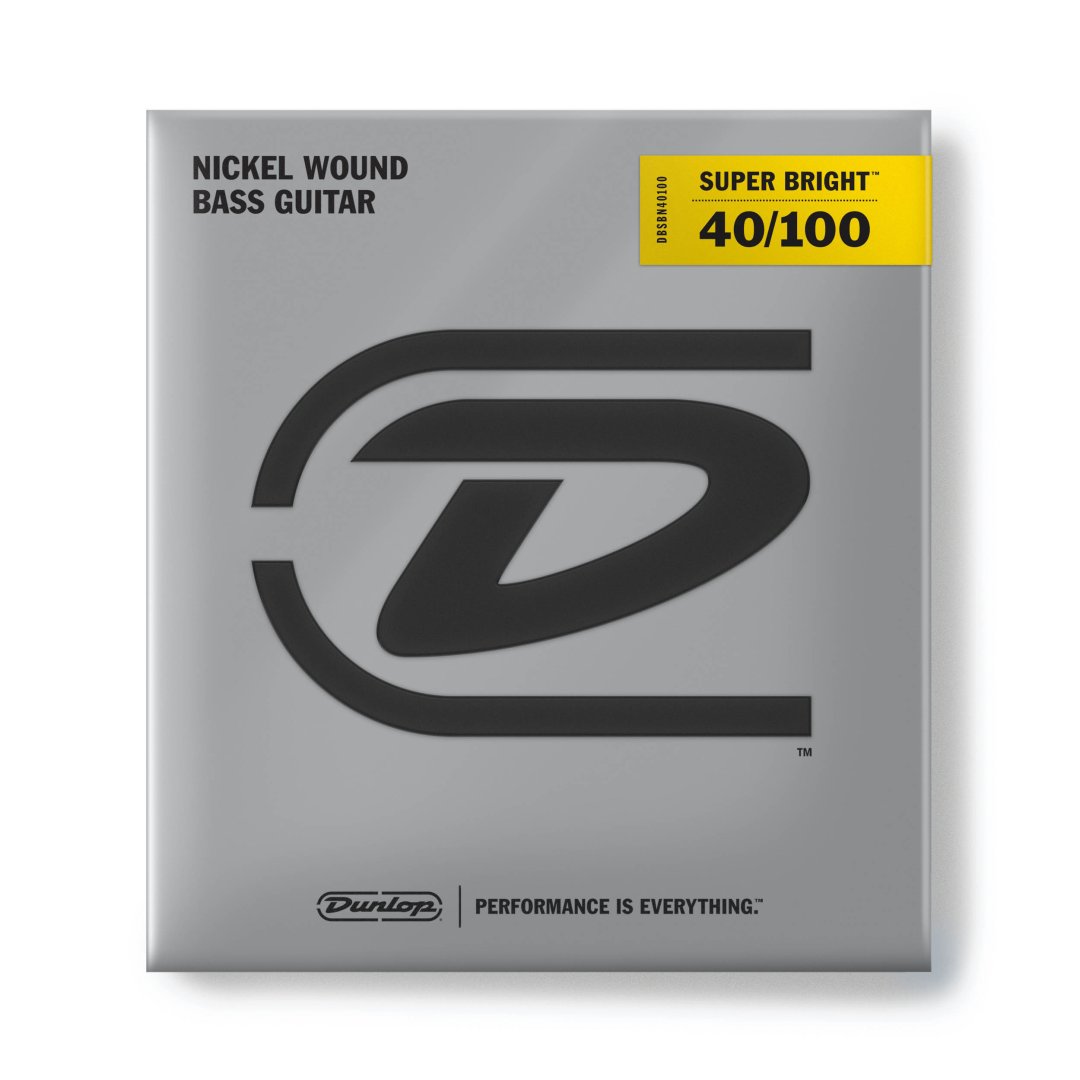 Dunlop DBSBN40100 Super Bright Nickel Wound Bass Strings. 40-100