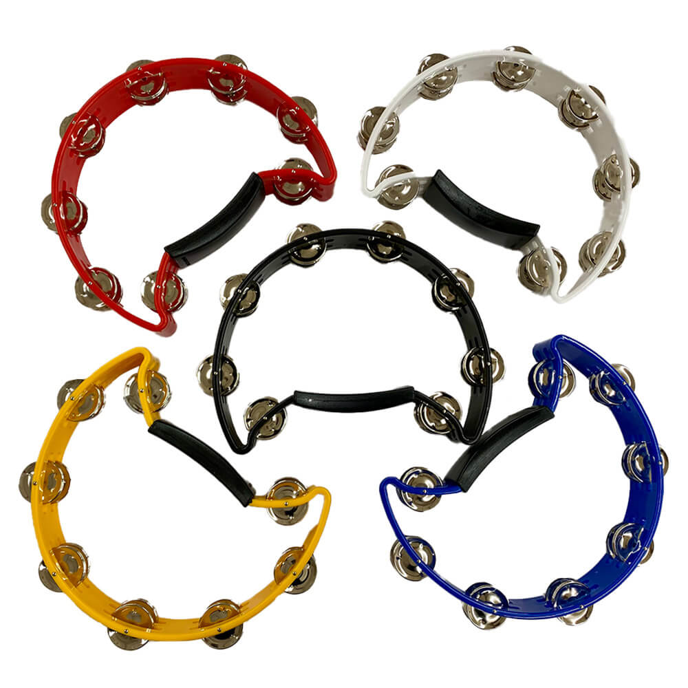 Perfekt Gear Perfekt Gear Hand-Held Half-Moon Tambourine - Yellow