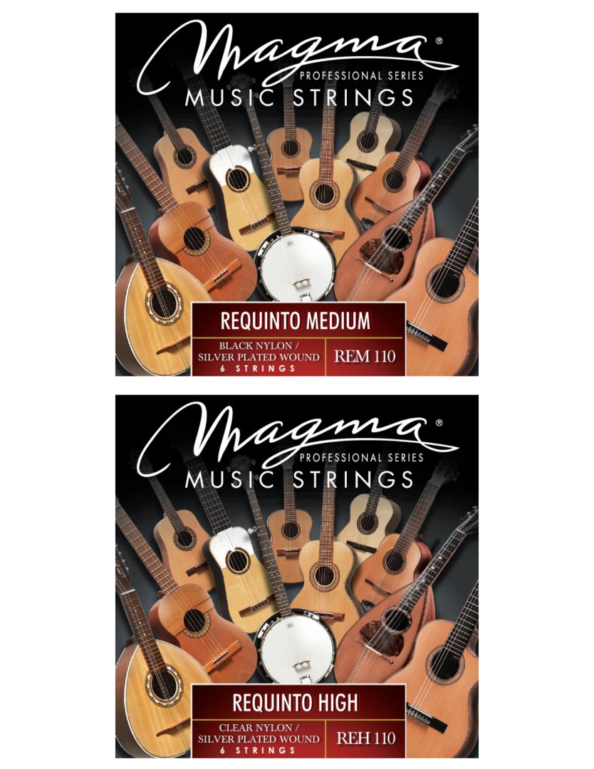 Magma Strings REQUINTO Black Nylon/Silver Plated Wound - High