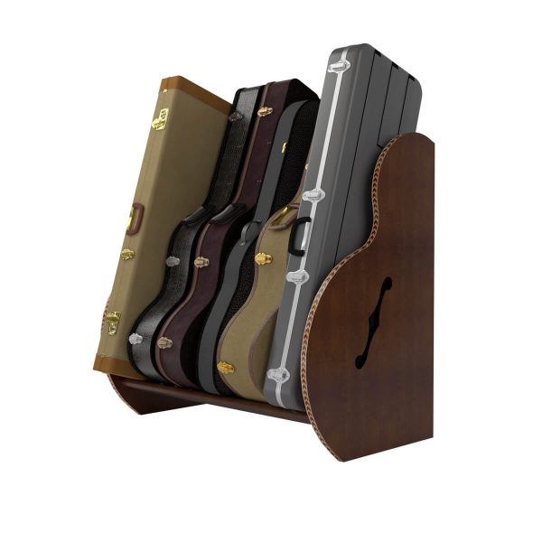 A&S The Studio� Deluxe Guitar Case Storage Rack - 7-9 Cases Mahogany