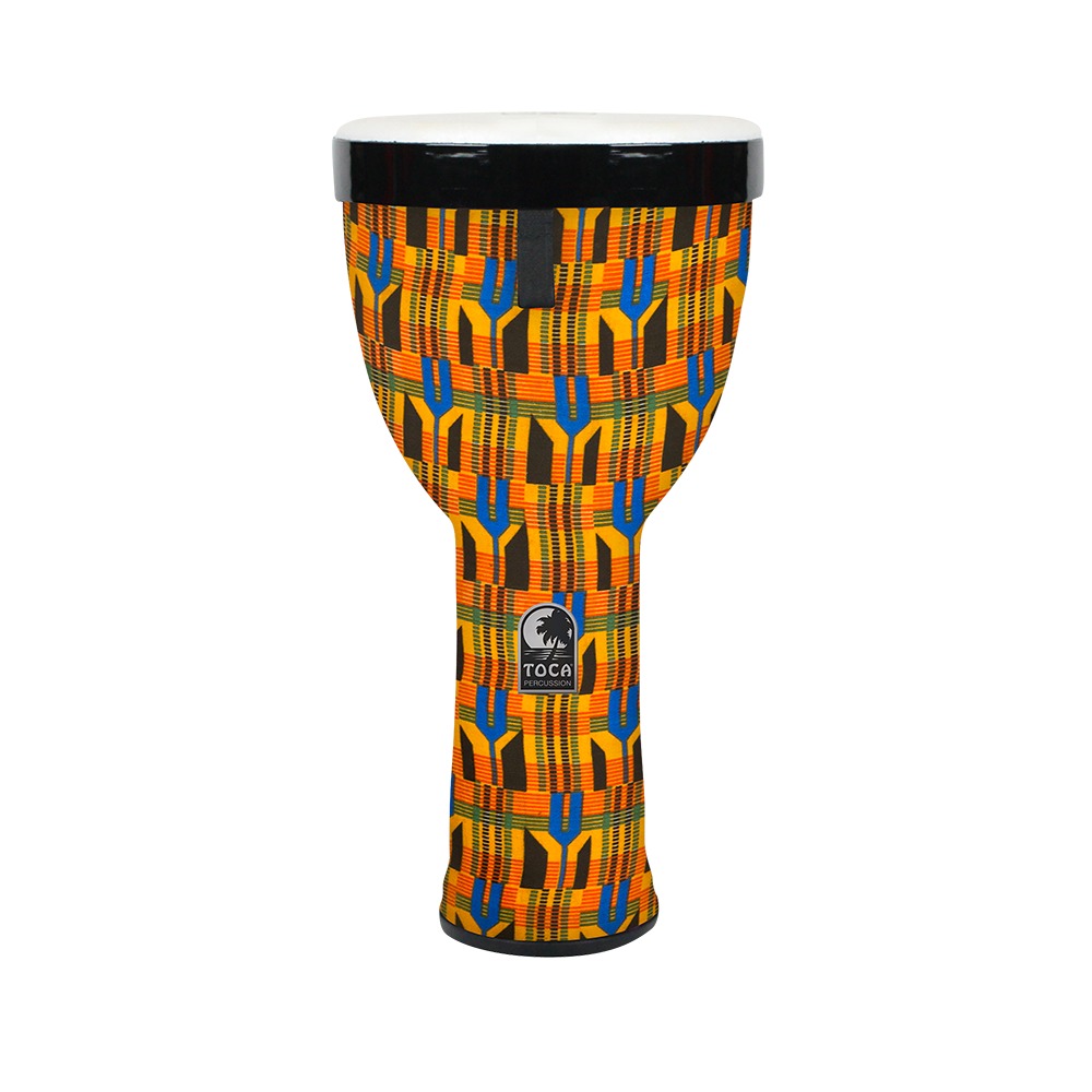 Toca Percussion Sympatico�Nesting Djembe, Kente Cloth, Pretuned Fiber - 8" Head