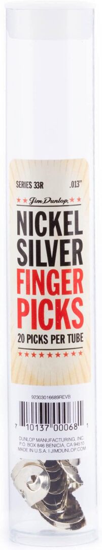 Dunlop 33R013 Nickle Silver Finger Pick .013" (20 Pack)