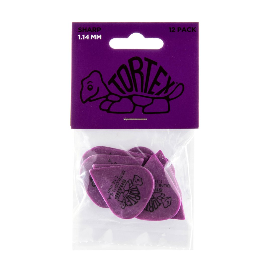 Dunlop 412P114 Tortex Sharp Guitar Pick 1.14mm (12 Pack)
