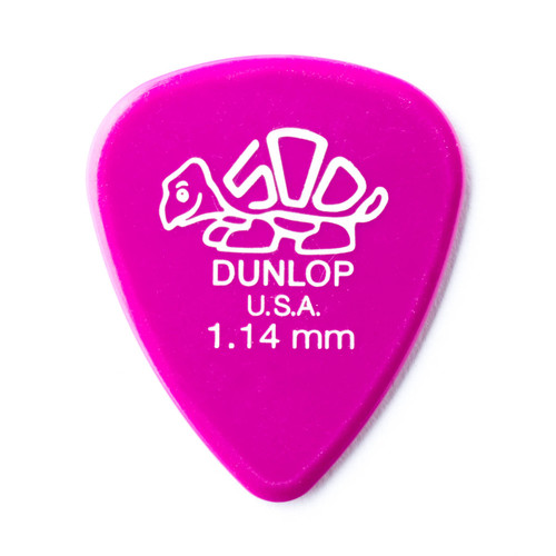 Dunlop 41P114 Dunlop Delrin 500 Guitar Pick 1.14mm (12 Pack)