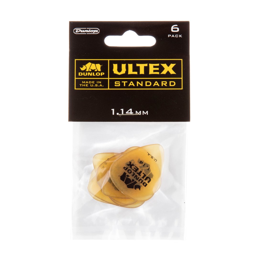 Dunlop 421P114 Ultex Standard Guitar Pick 1.14mm (6 Pack)