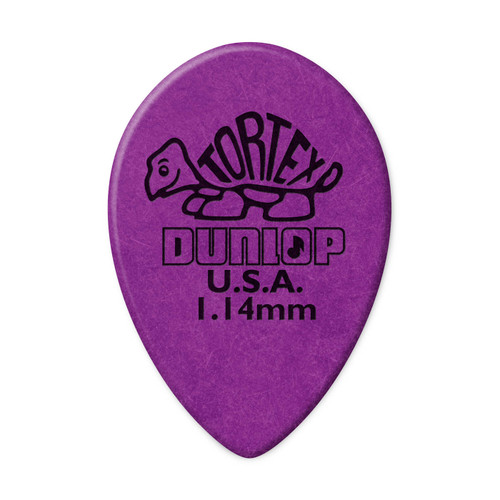 Dunlop 423R114 Tortex Small Teardrop Guitar Pick 1.14mm (36 Pack)