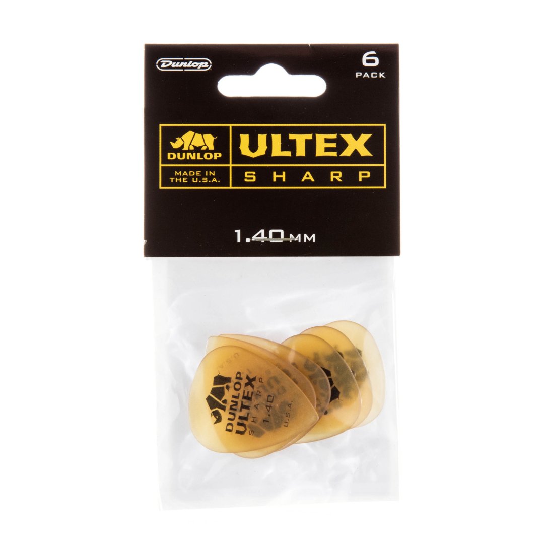 Dunlop 433P140 Ultex Sharp Guitar Pick 1.40mm (6 Pack)