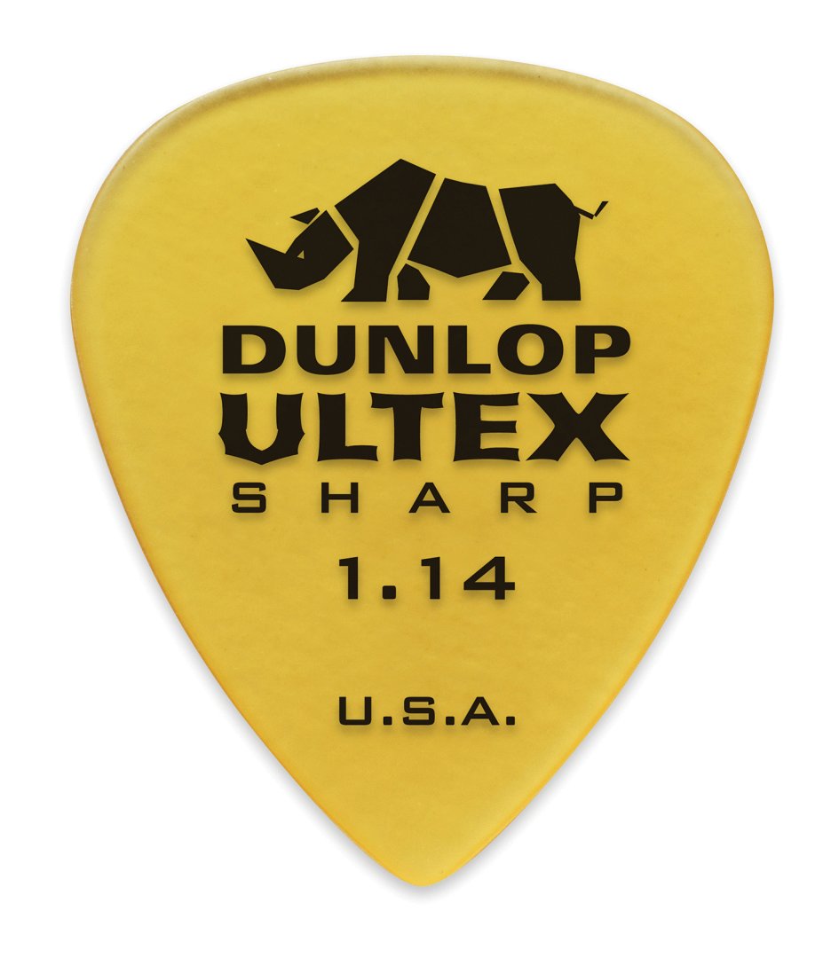 Dunlop 433R114 Ultex Sharp Guitar Pick 1.14mm (72 Pack)