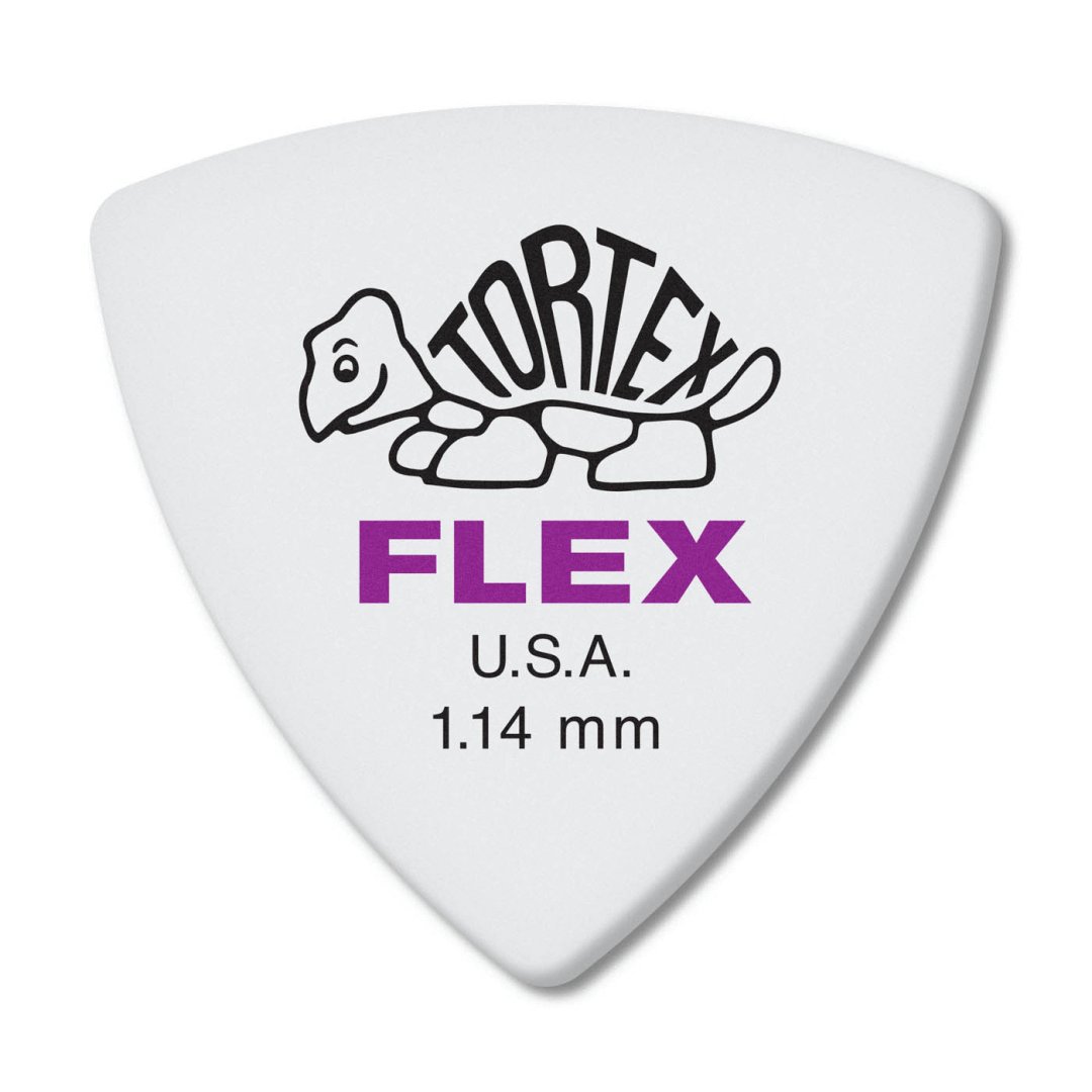 Dunlop 456R114 Tortex Flex Triangle Guitar Pick 1.14mm (72 Pack)