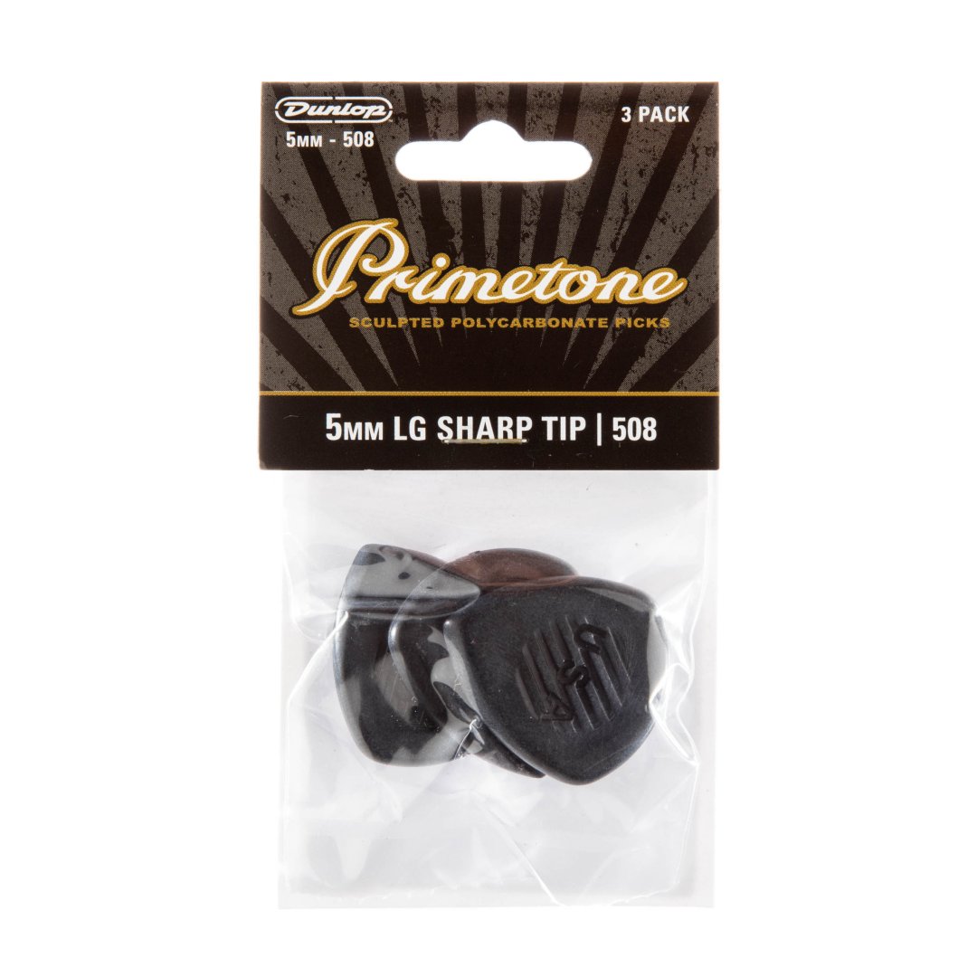 Dunlop 477P507 Primetone Classic Large Sharp Guitar Pick. 5.0mm (3 Pac