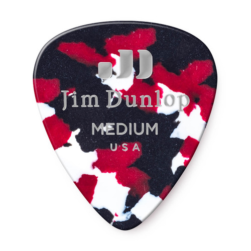 Dunlop 483R06MD Celluloid Guitar Pick. Medium Confetti (72 Pack)