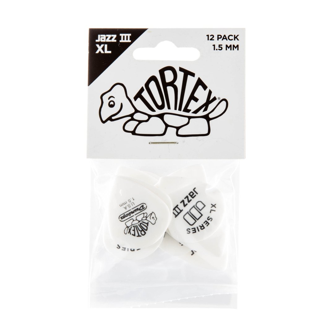 Dunlop 498P150 Tortex Jazz III XL Guitar Pick 1.50mm (12 Pack)