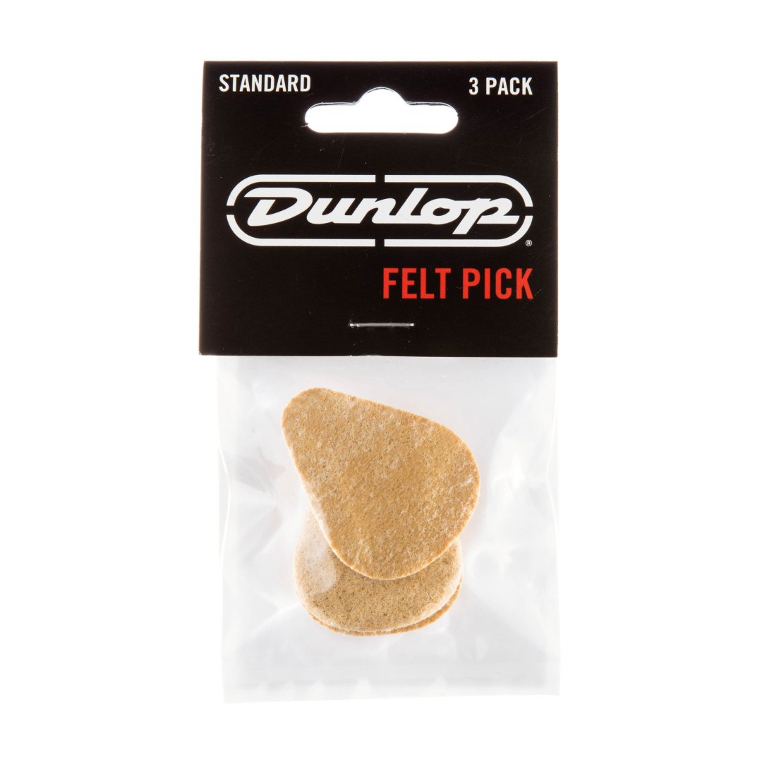 Dunlop 8012P Felt Pick Standard. (3 Pack)